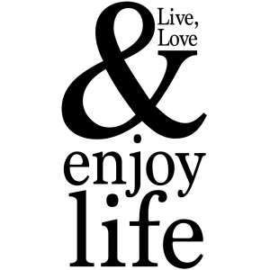 Adesivo de Parede Live, Love e Enjoy Life