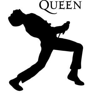 Adesivo de Parede Silhueta Freddie Mercury