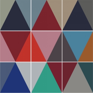 KIT Adesivos de  Azulejo Coloridos Triângulos