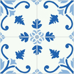 KIT Adesivos de Azulejos Azul Classic