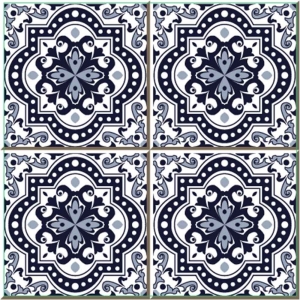 KIT Adesivos de Azulejos Mosaico Vintage