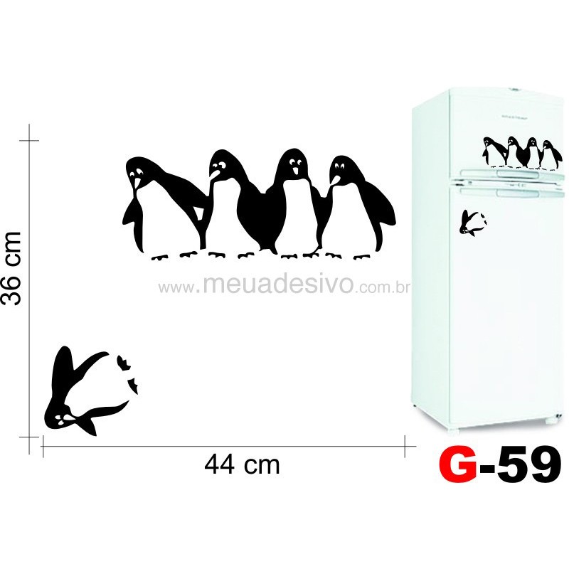 Adesivo de Geladeira Equipe Pinguins