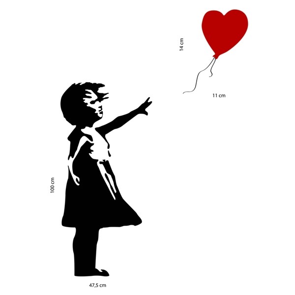 Adesivo de Parede Banksy Balloon Girl
