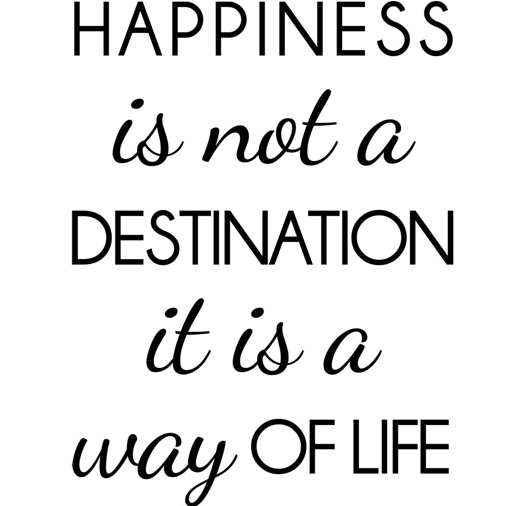 Adesivo de Parede Happiness It is not a Destination