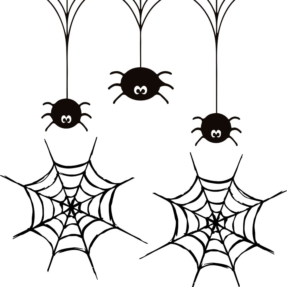 KIT Adesivos Decorativos Halloween Aranhas