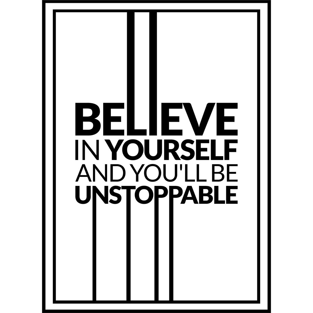 MT376 - Adesivo Believe In Yourself