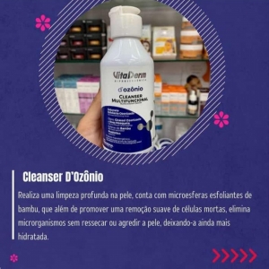 Sabonete Esfoliante Cleanser multifuncional Ozonizado Vita Derm 200ml - Foto 1