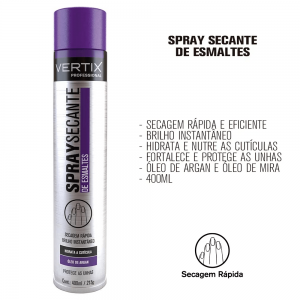 Spray Secante de Esmaltes Vertix 400ml/215g - Foto 1