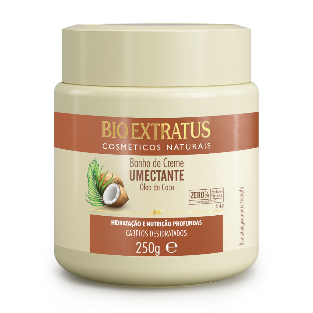 Bio Extratus banho de creme umectante óleo de Coco - 250g