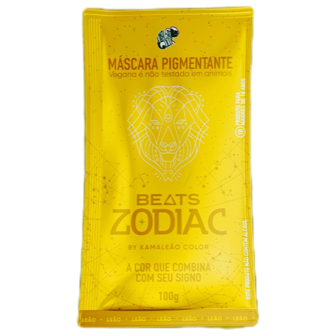 Kamaleão Color Máscara Pigmentante Beats Zodiac Leão - Amarelo - 100g