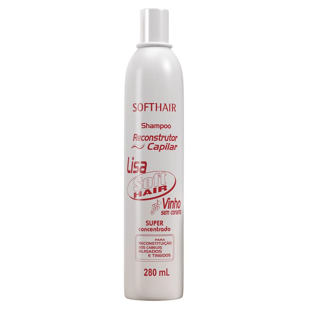 Shampoo Reconstrutor Vinho Lisa Creme Soft Hair 280ml - Foto 0
