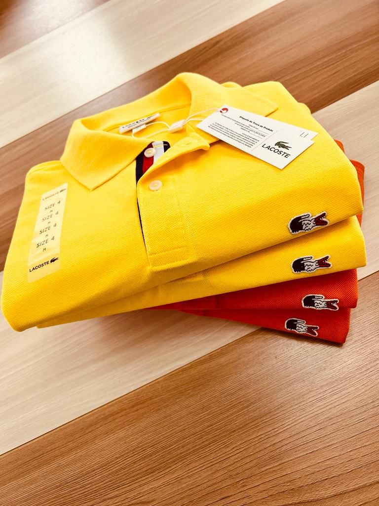 Kit 03 peças Camisa Polo Lacoste França - Masculina  - Atacado Peruanas Premium