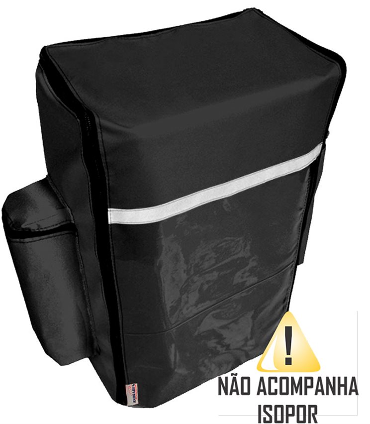 Bolsa Mochila Bag Delivery Lona Algodão Slim Marmitex Alumínio Nº 8/9 Sem Isopor