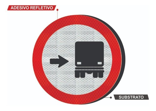 Placa Ônibus, Caminhões Mantenha À Direita Refletivo R-27 Grau Técnico Comercial - 50x50cm