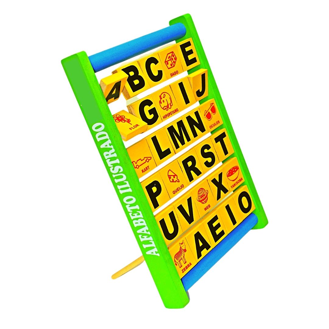 Alfabeto ilustrado de mesa/alfabetização