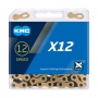Corrente KMC X12 Dourada e Preta 12 Velocidades 