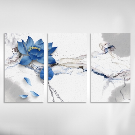 Quadro Decorativo Flor de Lotus Azul