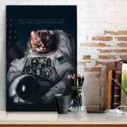 Quadro Decorativo Gato Astronauta