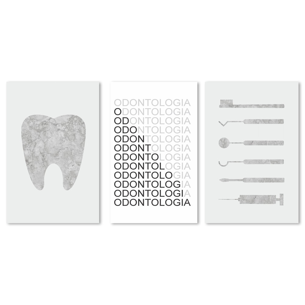 Kit Quadros Decorativos Dentista