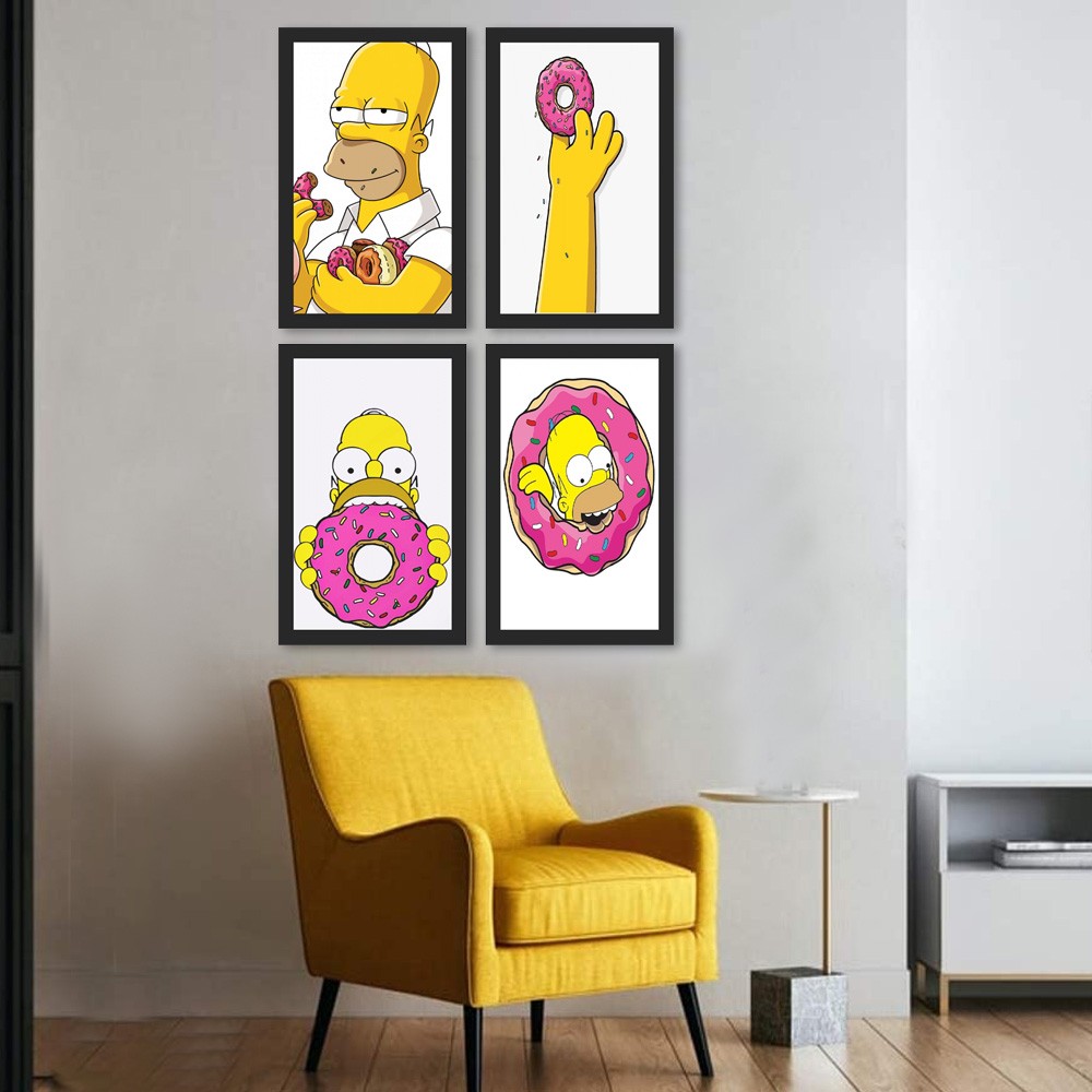 Kit Quadros Decorativos Hommer Os Simpsons