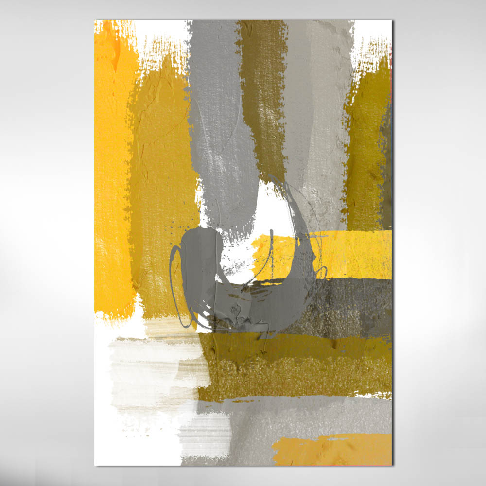 Quadro Decorativo Amarelo Abstrato