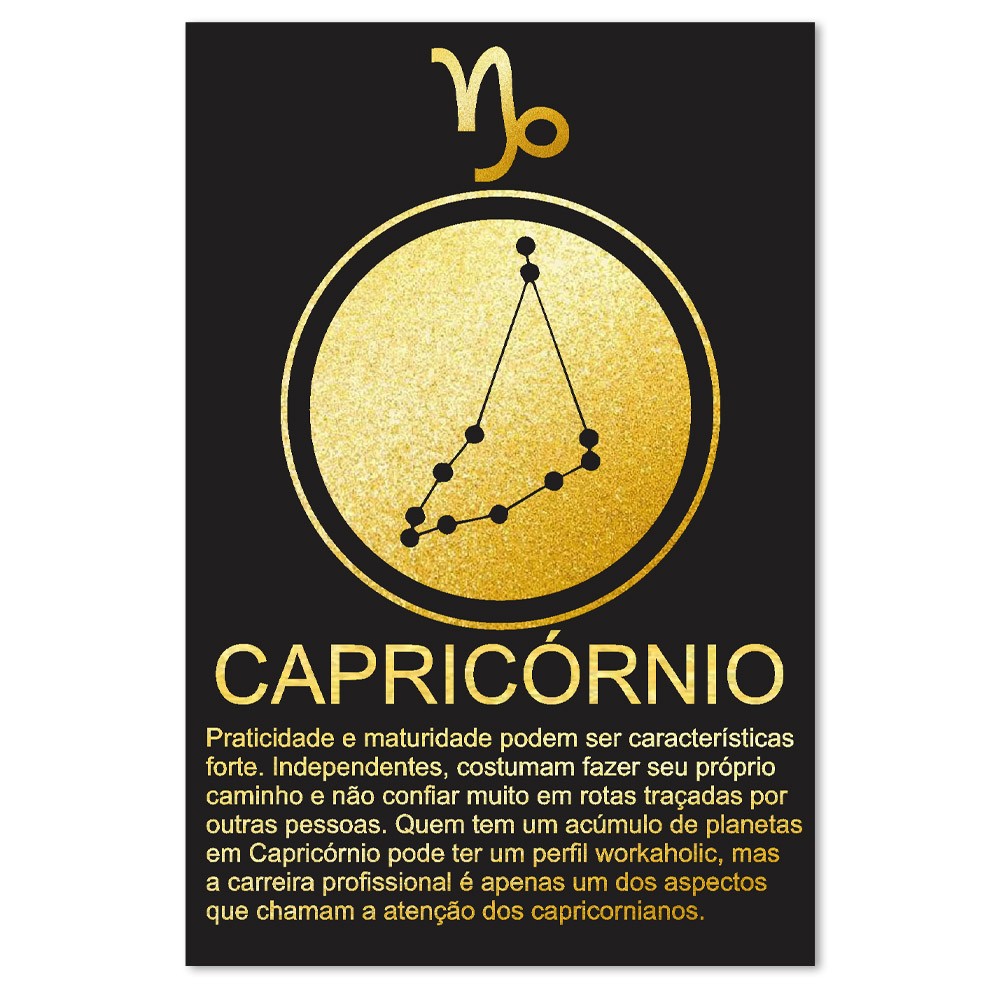 Quadro Decorativo Signo Horóscopo Capricórnio