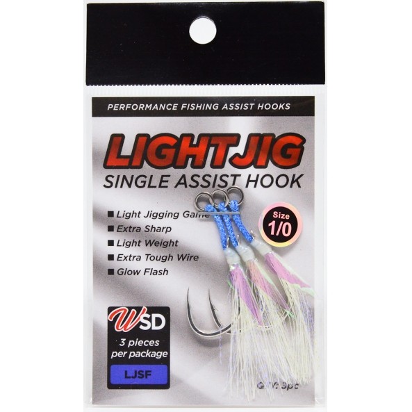 Assist Hook LIGHT JIG Single WSD Fishing