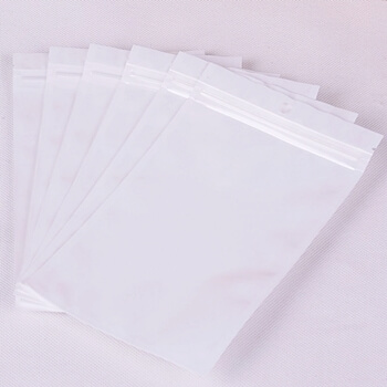 Saco Branco + Transparente com zip 16 x 24 cm