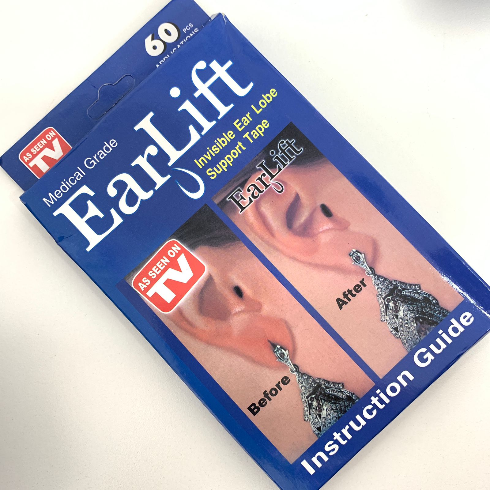 Ear Lift Adesivo Sustentação Transparente para Orelha Rasgada