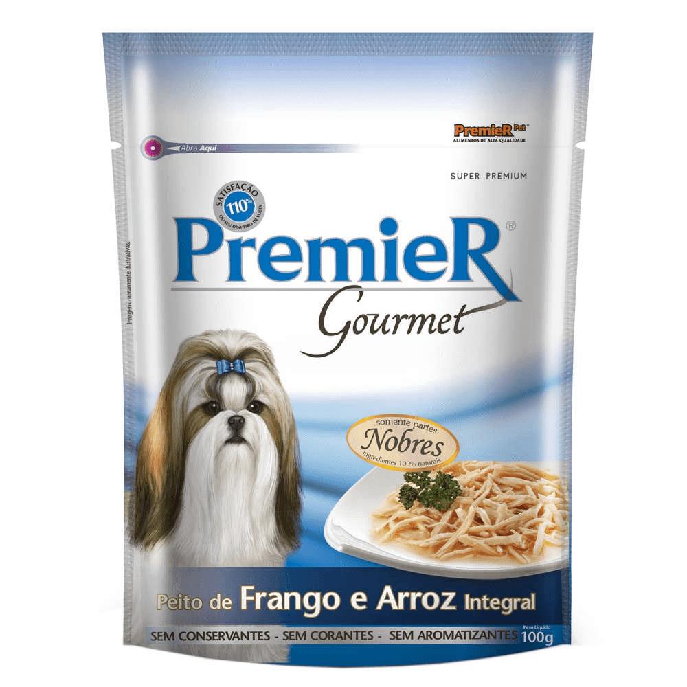 Premier Cães Sachê Gourmet Frango e Arroz Integral 100g
