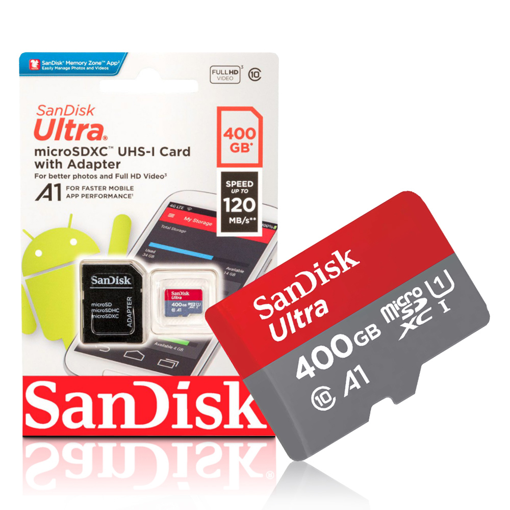 Cartão de Memoria. 400Gb Micro Sd Cl10 120mb/s Ultra SDSQUA4-400G-GN6MA SanDisk