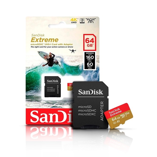 Cartão de Memoria 64gb Micro sd Cl10 160mb/s Extreme SDSQXA2 Sandisk