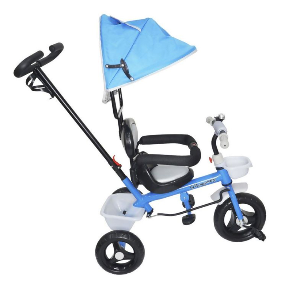 Triciclo Infantil Velotrol 2 em 1 com Capota Azul  BW084AZ Importway