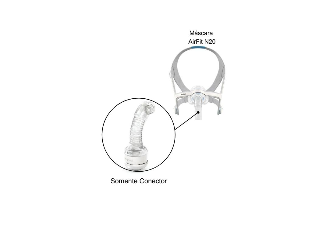 Conector para Máscara Nasal AirFit N20 Cpap AirMini - Resmed - Foto 1