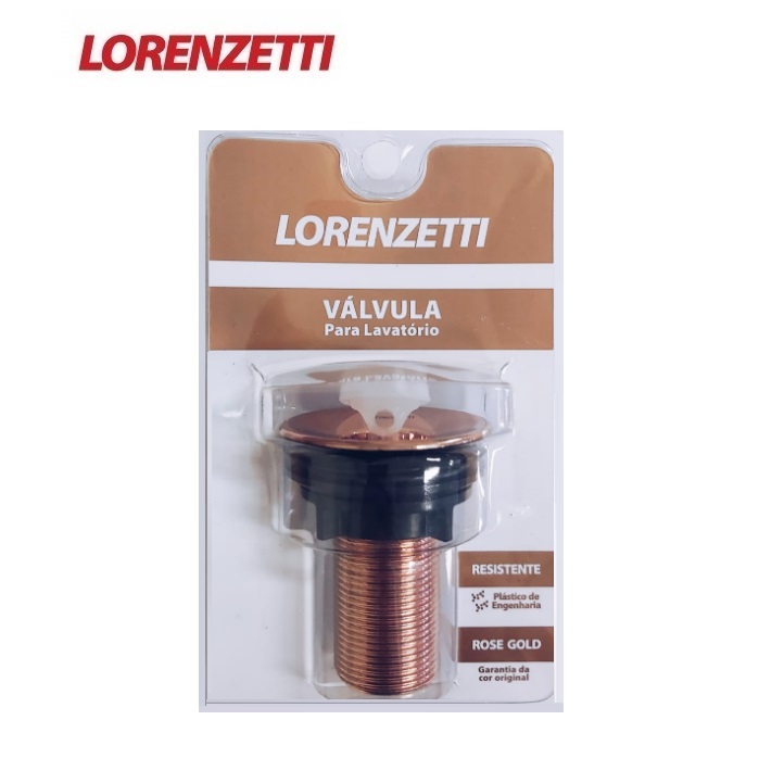 KIT 2 Válvulas Para Lavatório Lorenzetti Rose Gold