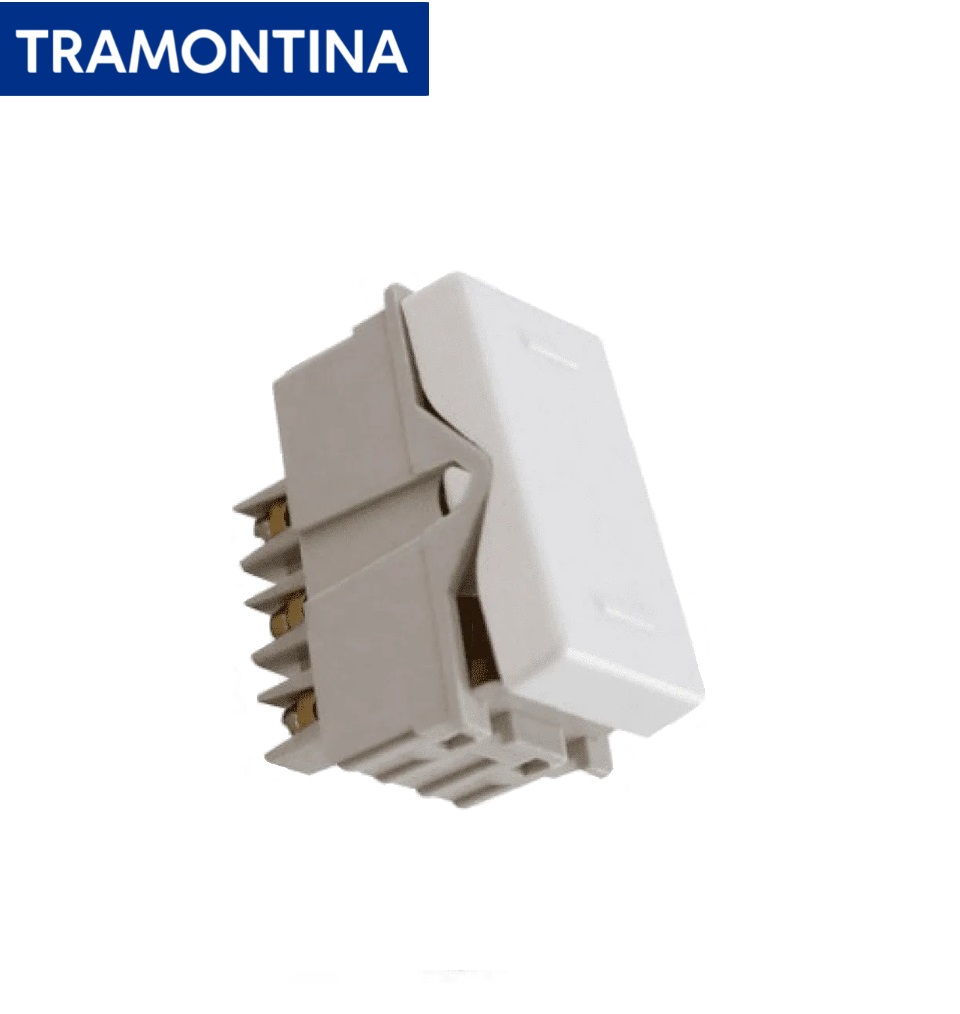  Kit 3 Módulos Interruptor Paralelo Branco Tramontina 