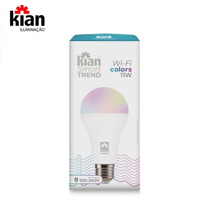 Lâmpada Led Kian Smart Trend Wi-Fi Colors RGB 11W