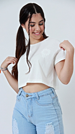 T-Shirt Cropped Flower