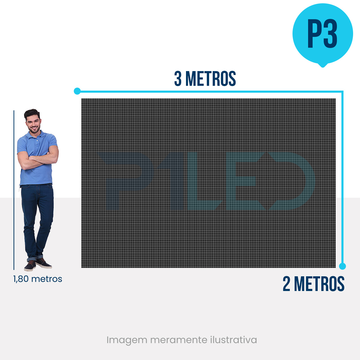 Painel de LED para Concessionária 3x2 - Telão P3 Indoor - Painel e Telão de LED - O Melhor Preço em Painel de LED | P1LED