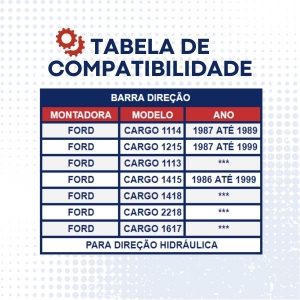 Barra De De Direção Curta Cargo 1113/1415/1418/2218/1617