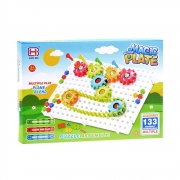 Brinquedo Educativo Blocos de Montar Puzzle Toys Magic Plate 133 Peças