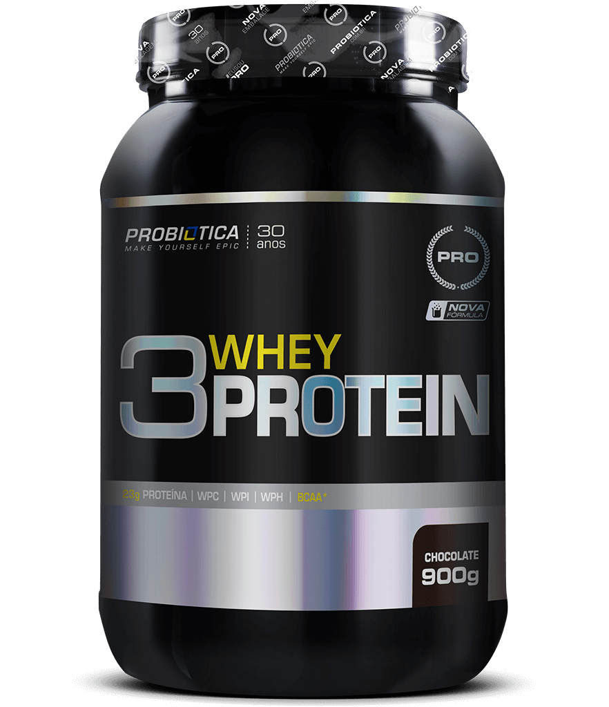 Whey Protein - 3 Whey - Pote 900g - Sabores