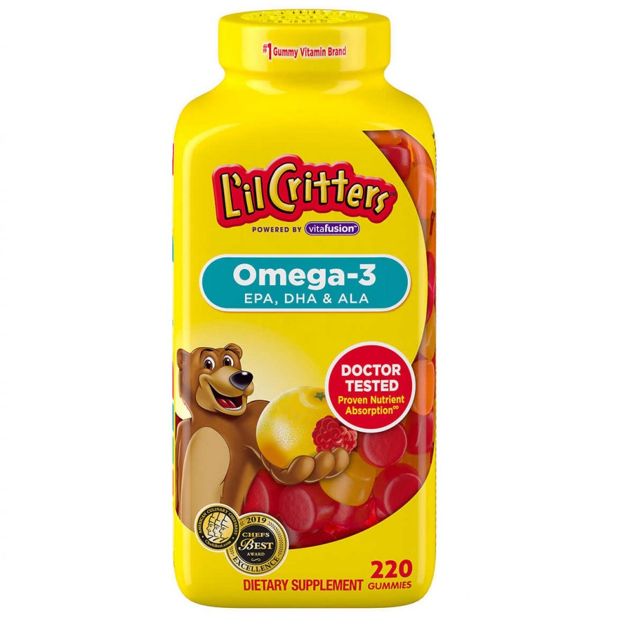 Vitamina Infantil Omega 3 EPA DHA ALA Lil Critters 220 gummy