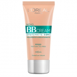 Base BB Cream 5 em 1 Efeito Matte L'Oréal Paris FPS50 - Média 30ml
