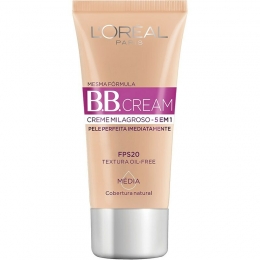 Base BB Cream 5 em 1 L'Oréal Paris FPS 20 - Média 30ml