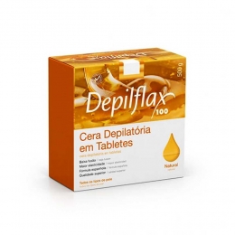 Cera Depilatória Depilflax Tabletes Natural - 500g