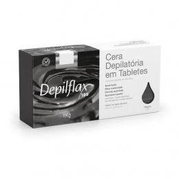 Cera Depilatória Depilflax Tabletes Negra - 1kg