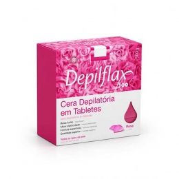 Cera Depilatória Depilflax Tabletes Rosa - 500g