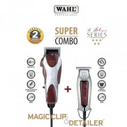 Máquina de Corte Wahl Magic Clip + Máquina de Acabamento Wahl Detailer