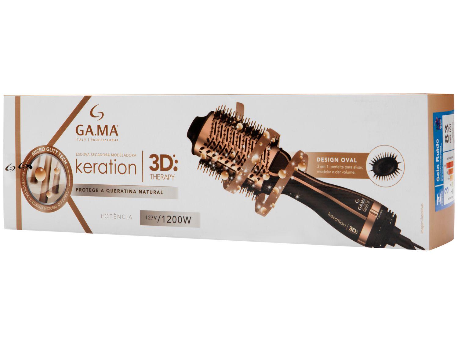 Escova Secadora Modeladora Gama Keration 3D Therapy - 127V